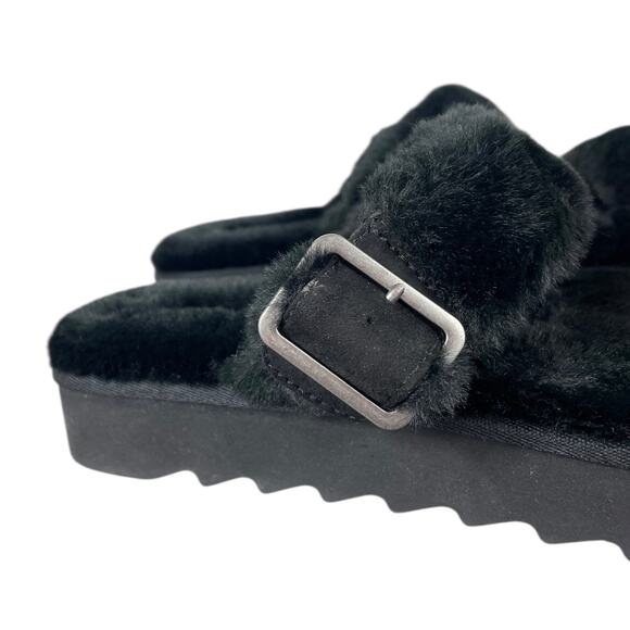 Koolaburra by UGG Furr-ah Slide Sandal Black Women’s 11 Faux Fur Slippers NWOT - Picture 7 of 13